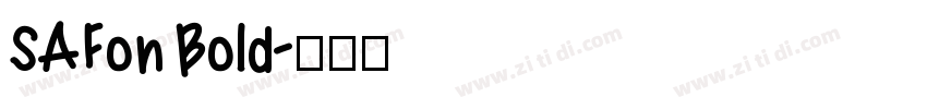 SAFon Bold字体转换